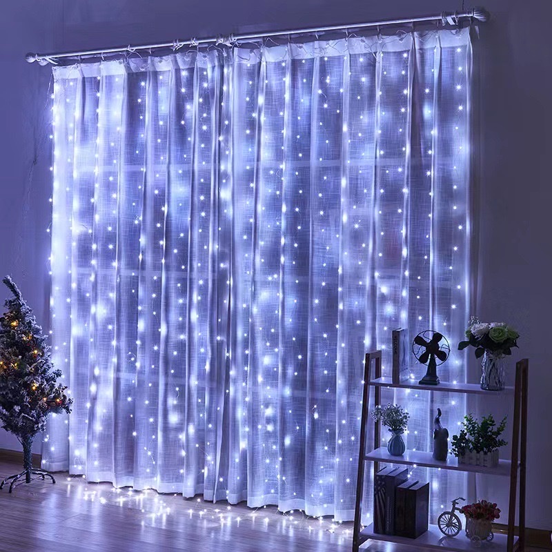 led curtains, New Year atmosphere lights, colored lights, flashing lights, string lights, starry sky atmosphere lights, bedroom internet-famous decorations, Christmas decorations, festival outfits detail image 7