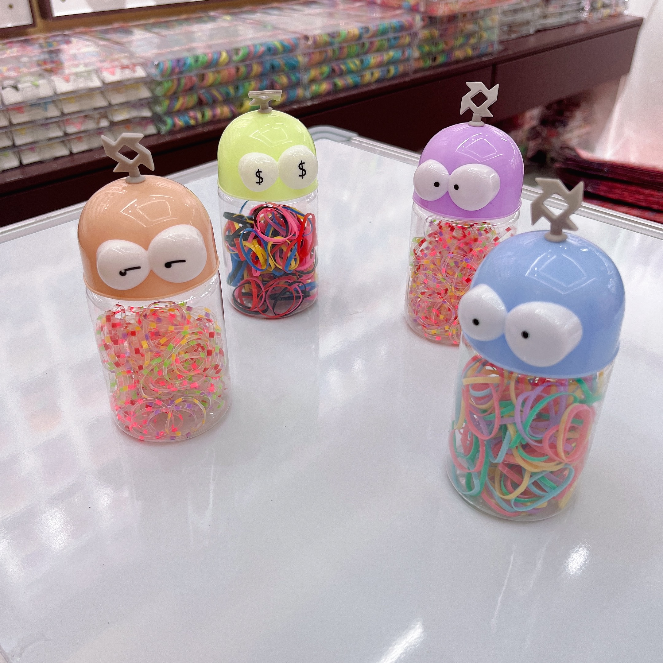 Baby's colorful box-packed high-elasticity hair band, strong and unbreakable disposable rubber band Item Picture