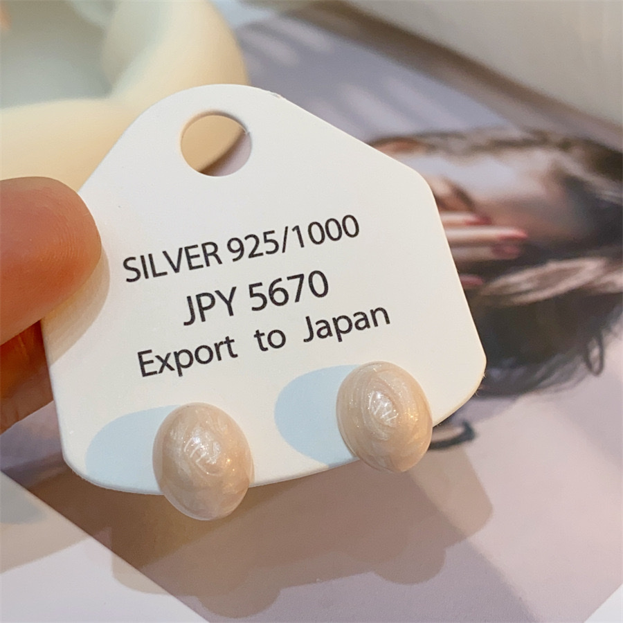 Copper plated with real gold, spring and summer cherry blossom pink enamel drop glaze earrings, new women's style, super gentle and fresh stud earrings, silver needle jewelry earrings, pearl earrings Application Scenario