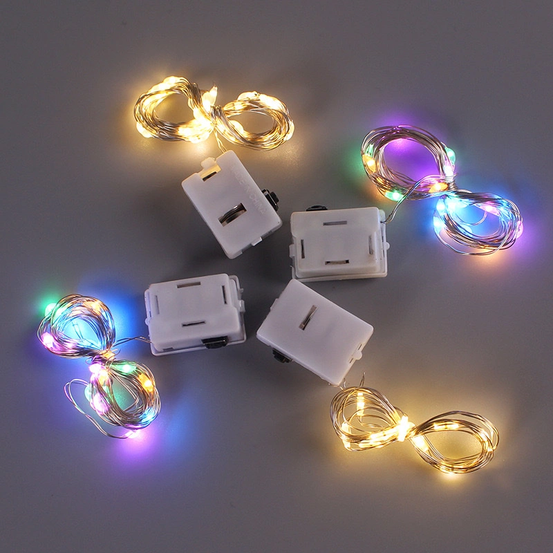 Small white box colored lights, flower bouquets, gift boxes, decorative atmosphere lights, Christmas decorations detail image 3