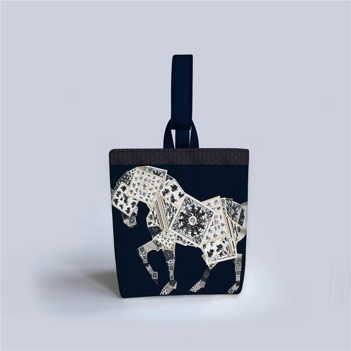 High Quality Korean Satin Velvet Fabric European Style Niche Delicate Classic Oil Painting Series Handbag Specification drawing