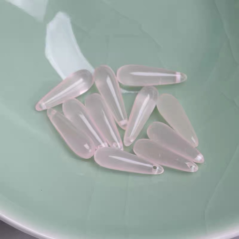 Resin imitation natural stone imitation jade long water drop diy ancient-style hairpin, step tassel pendant, hanging pendant material, decorative accessories Application Scenario