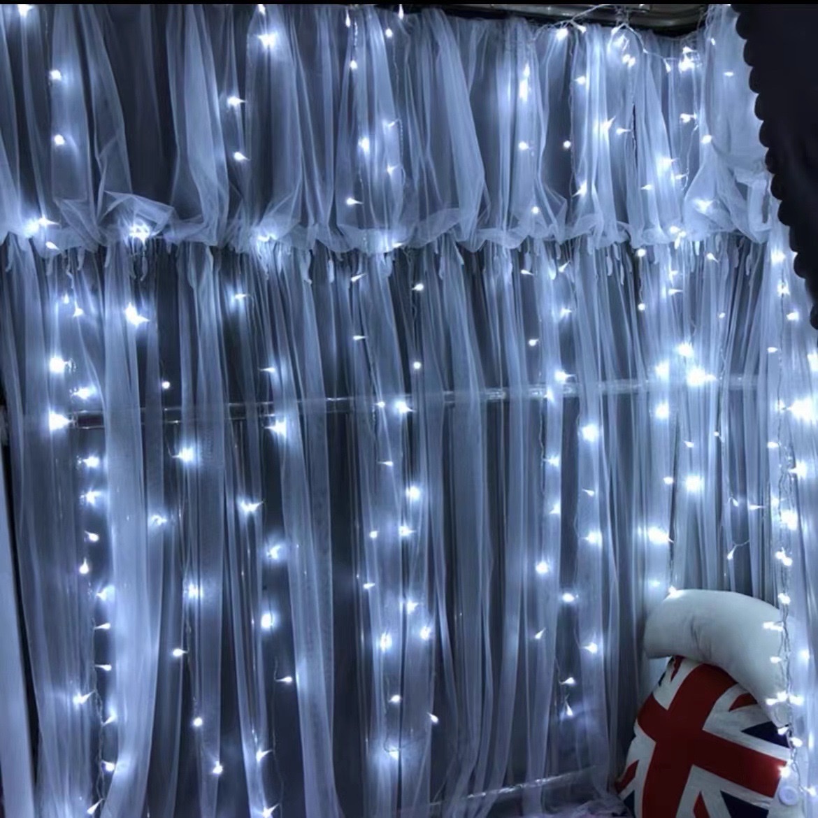 led curtains, New Year atmosphere lights, colored lights, flashing lights, string lights, starry sky atmosphere lights, bedroom internet-famous decorations, Christmas decorations, festival outfits detail image 14