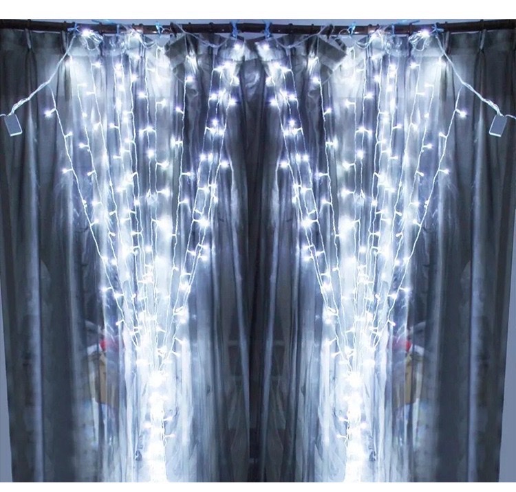 led curtains, New Year atmosphere lights, colored lights, flashing lights, string lights, starry sky atmosphere lights, bedroom internet-famous decorations, Christmas decorations, festival outfits detail image 9