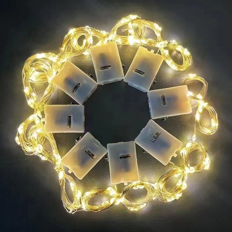 Small white box colored lights, flower bouquets, gift boxes, decorative atmosphere lights, Christmas decorations Specification image