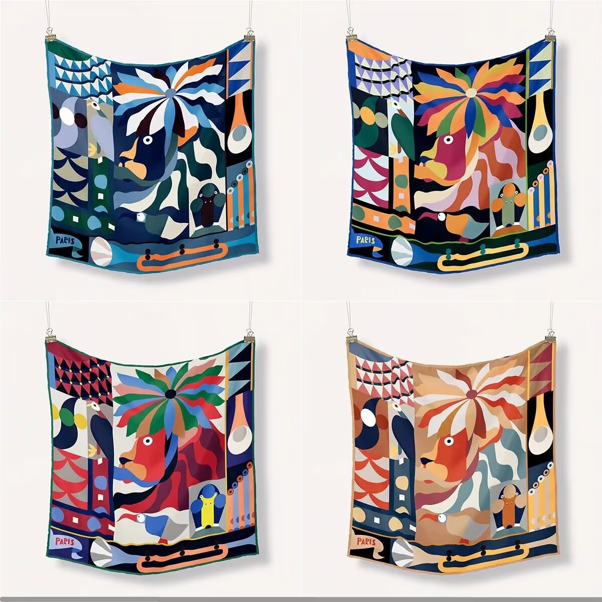 53 Twill Small Square Scarf Summer New Fresh European Silk Scarf Scarf Casual All-Match Age Reduction Fashion Scarf Specification drawing