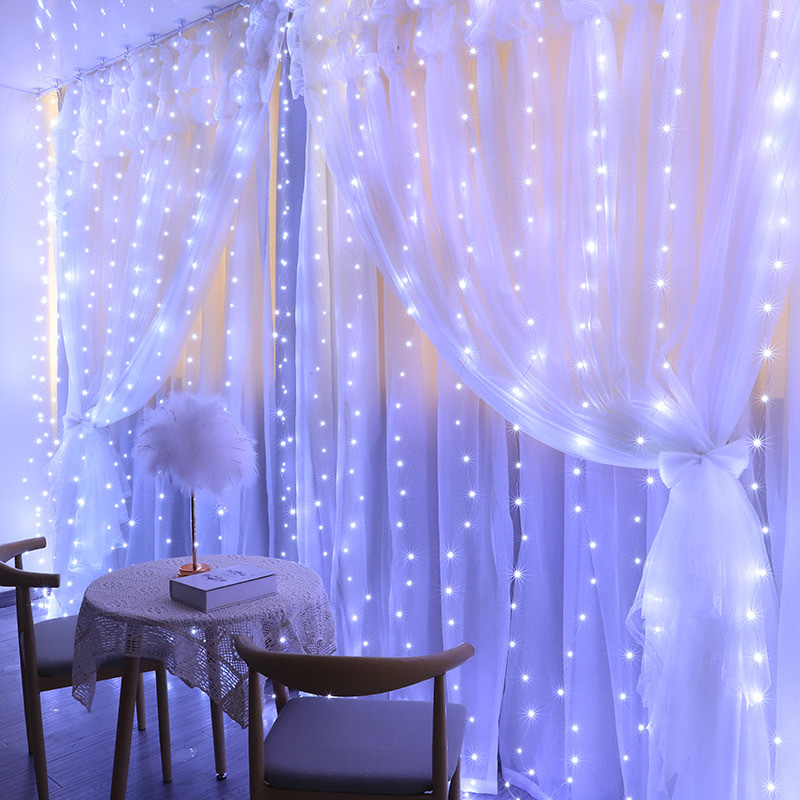 led curtains, New Year atmosphere lights, colored lights, flashing lights, string lights, starry sky atmosphere lights, bedroom internet-famous decorations, Christmas decorations, festival outfits detail image 10