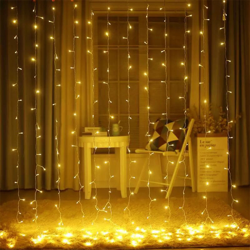 led curtains, New Year atmosphere lights, colored lights, flashing lights, string lights, starry sky atmosphere lights, bedroom internet-famous decorations, Christmas decorations, festival outfits detail image 4