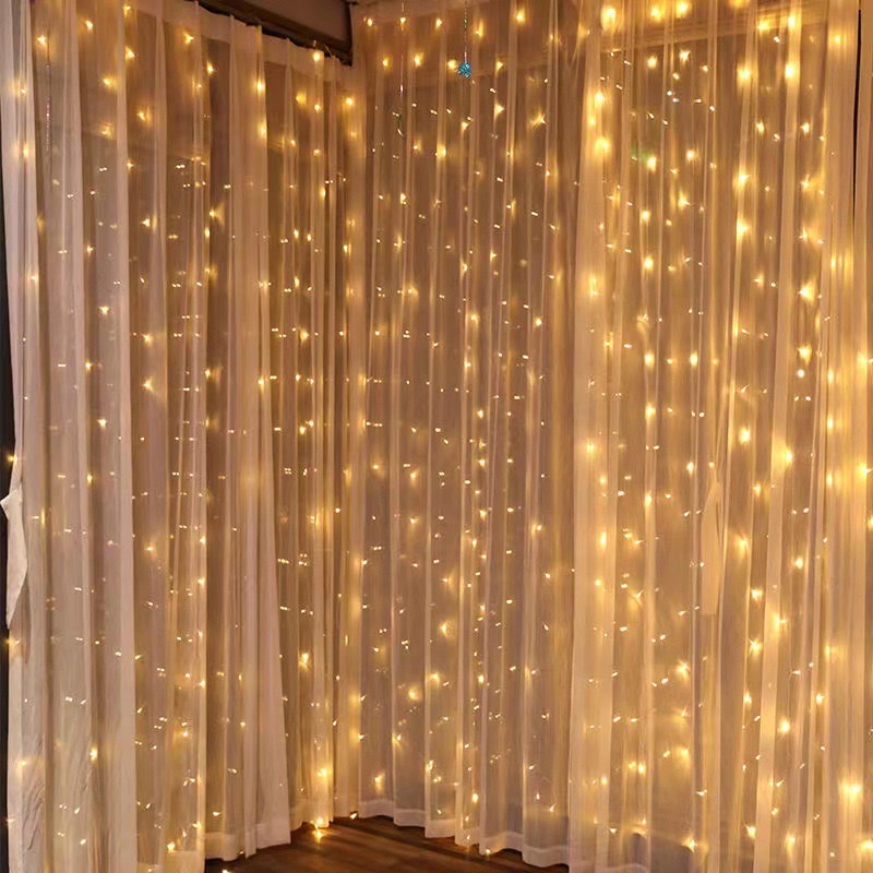 led curtains, New Year atmosphere lights, colored lights, flashing lights, string lights, starry sky atmosphere lights, bedroom internet-famous decorations, Christmas decorations, festival outfits detail image 13