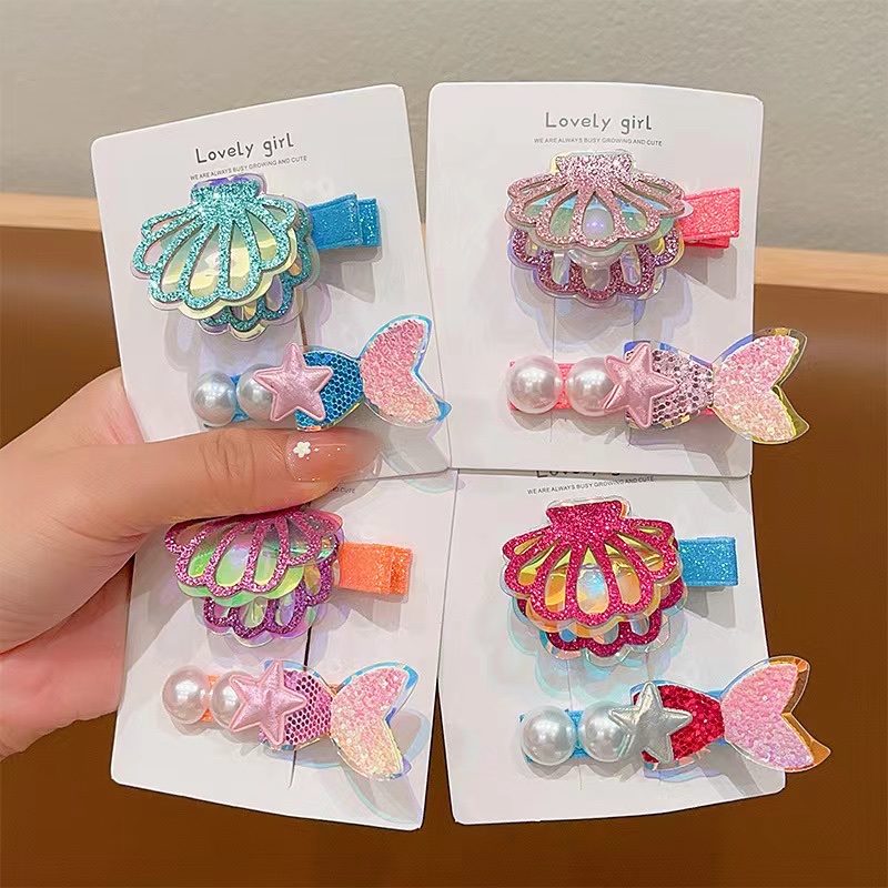 Cartoon children's set series, Mermaid Girl hair clip