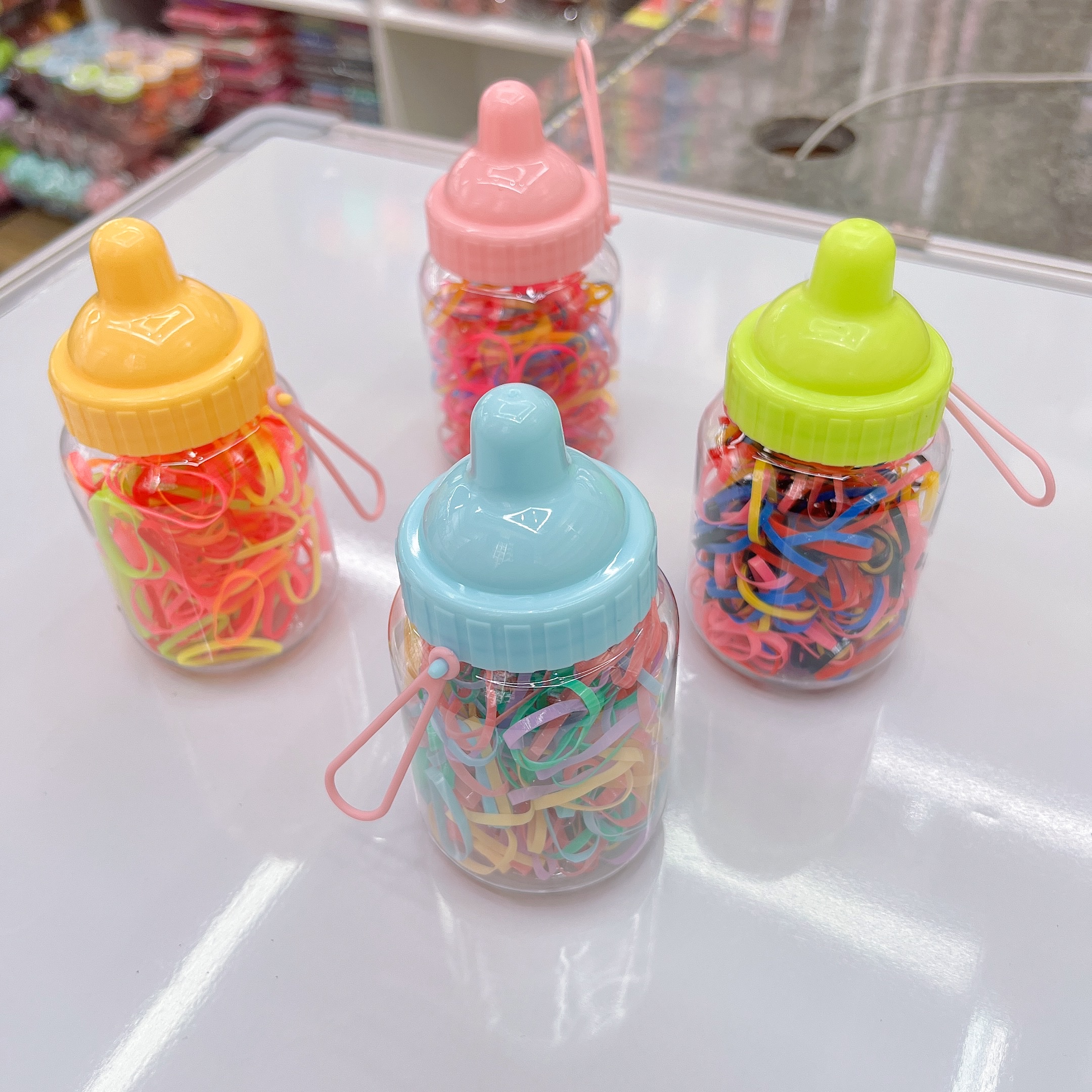 Baby's colorful box-packed high-elasticity hair band, strong and unbreakable disposable rubber band