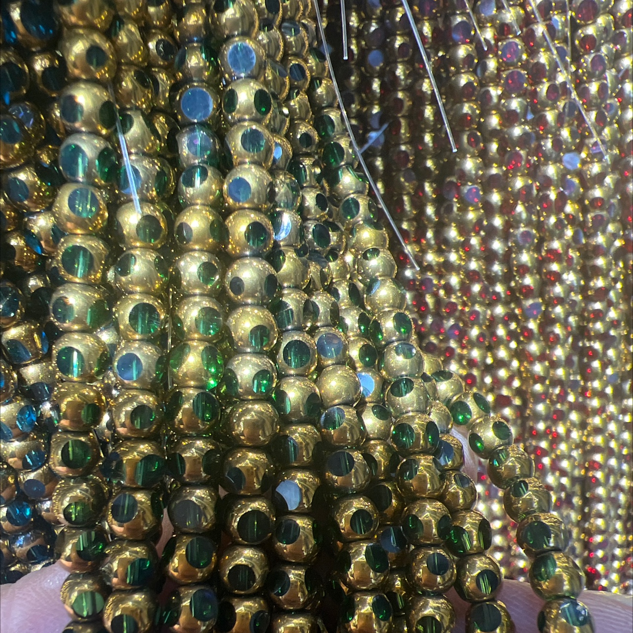 4厘4面电镀玻璃珠子款式新颖时尚独特潮流经典款民族风格适合各种风格饰品等详情图3