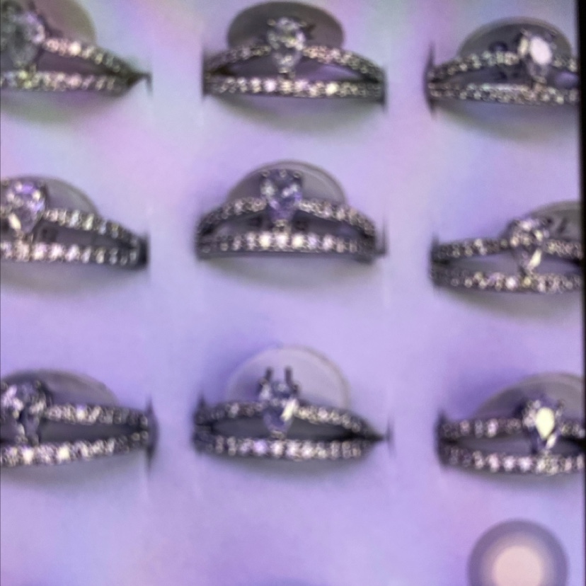 铜男士戒指锆石镶嵌款 银色女士个性戒指 简约时尚合金戒指 高档耐磨戒指新款