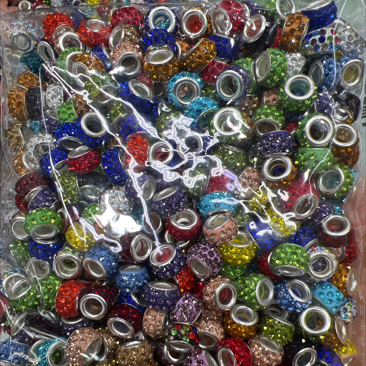 大孔珠 混色 五彩斑斓 香巴拉陶泥 爆款产品 品质保证 廉价又实用 欢迎前来选购产品图