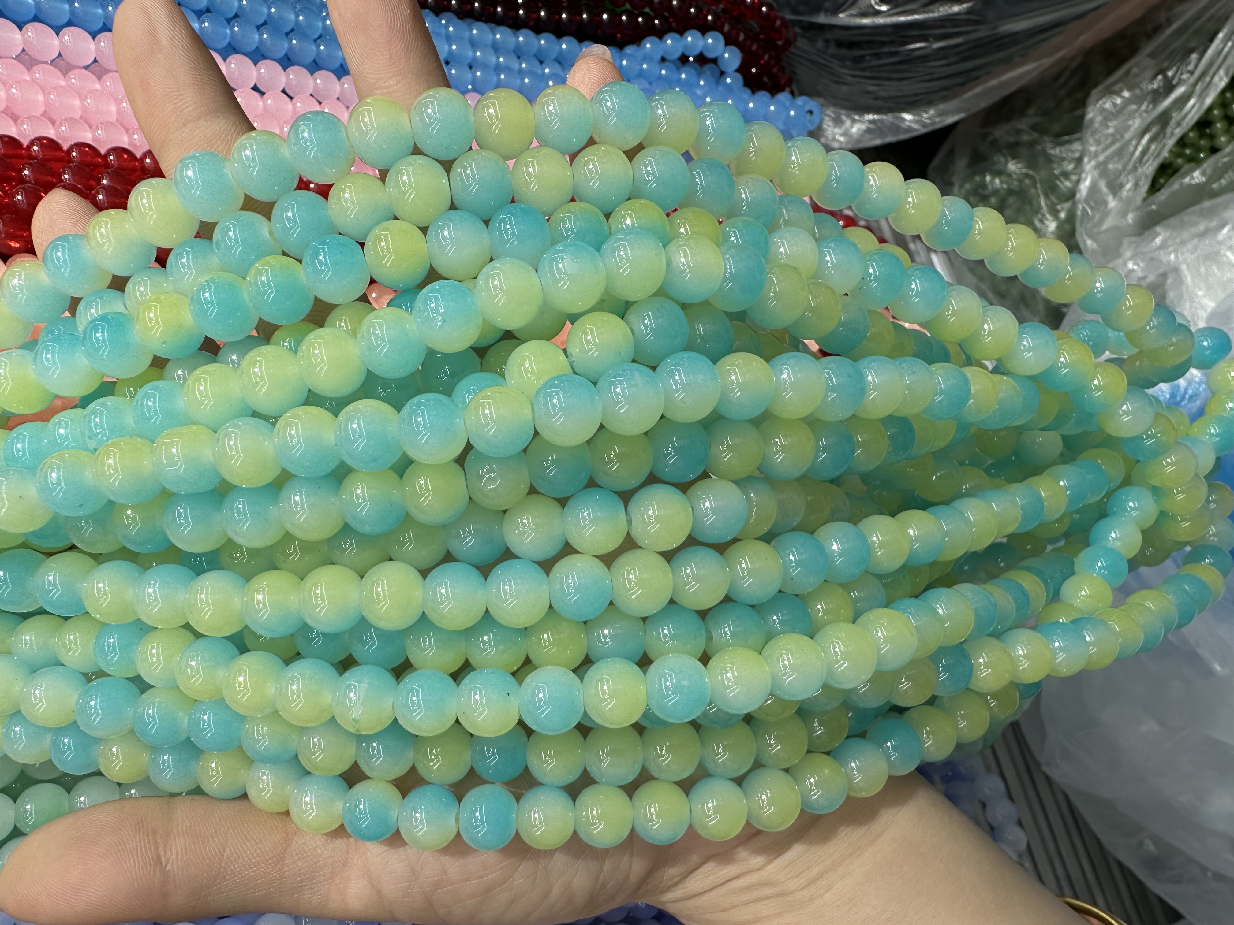 琉璃珠散珠手工DIY串珠材料包 米珠手链项链珠子配件 美丽独特的手工艺品详情图2