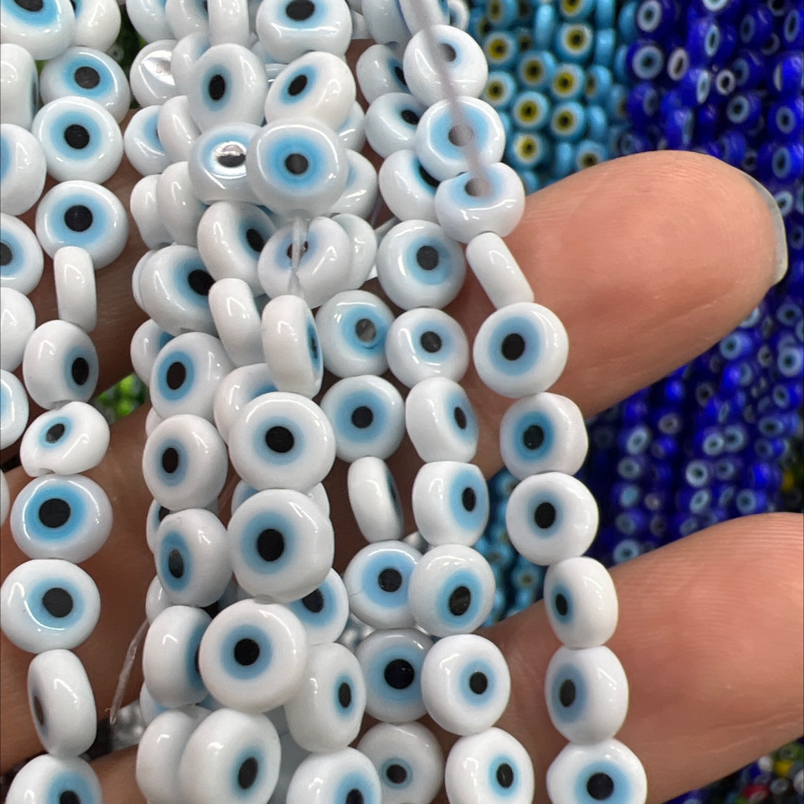 6厘扁眼睛珠，款式新颖,网红爆款，c出于外贸 如土耳其等国家 信仰珠饰详情图3