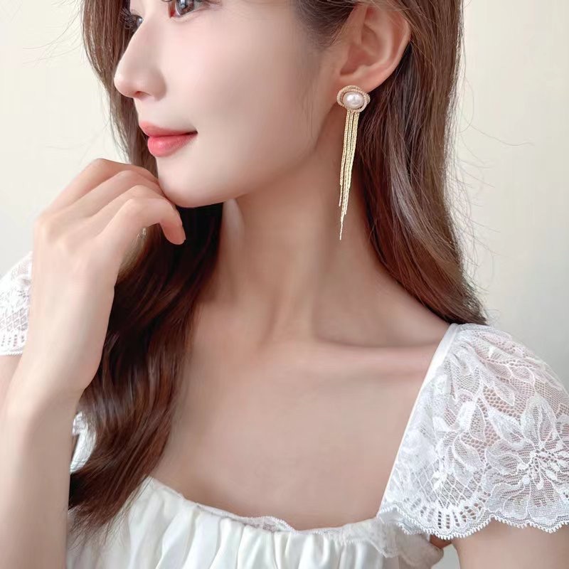 饰品女长款气质耳环 耳钉女款长款气质 耳饰精致时尚优雅新款热销详情图3