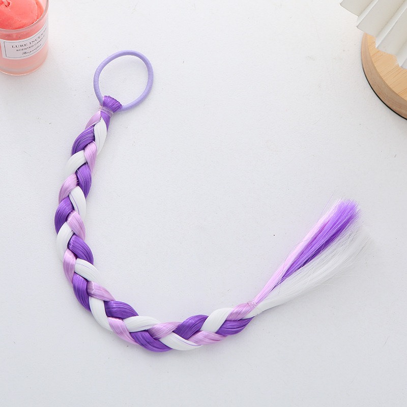 Pelucas de hielo para niños trenzas de pelo rizos para niñas arcos princesa peluca cola de caballo trenza cuerda peluca para niños peinados