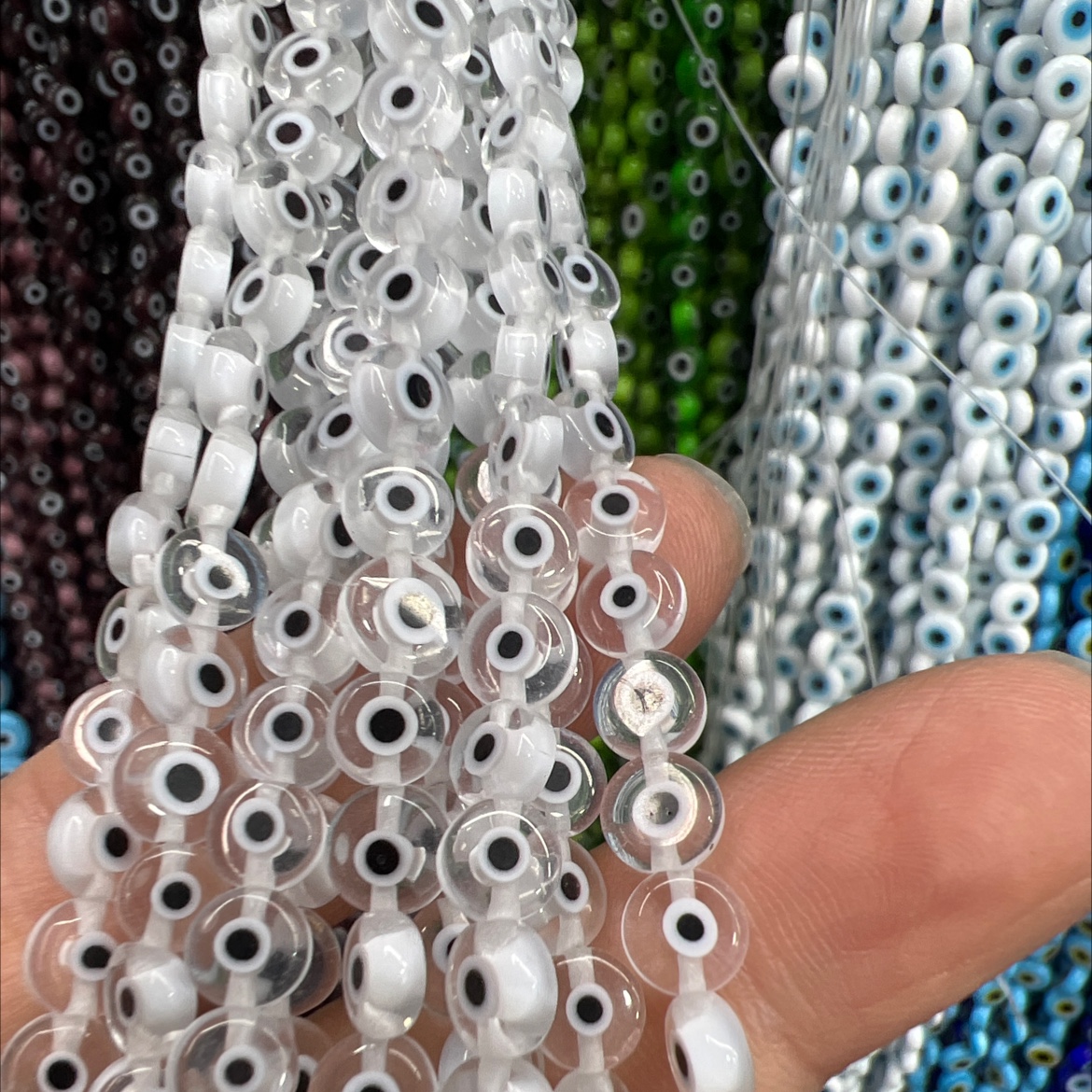 6厘扁眼睛珠，款式新颖,网红爆款，c出于外贸 如土耳其等国家 信仰珠饰详情图1