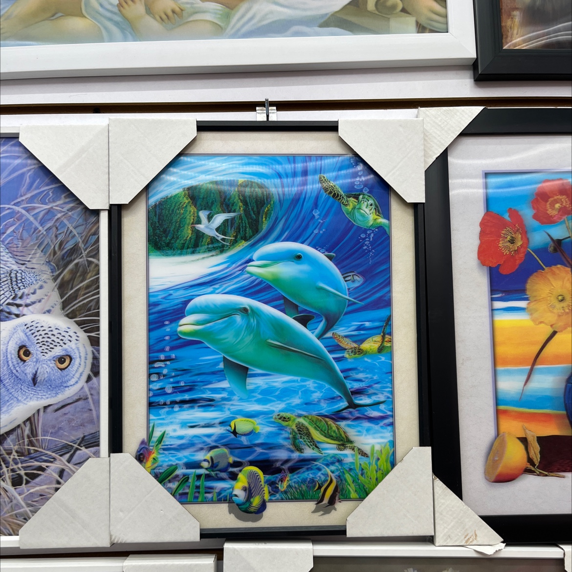 Fine painting of dolphins