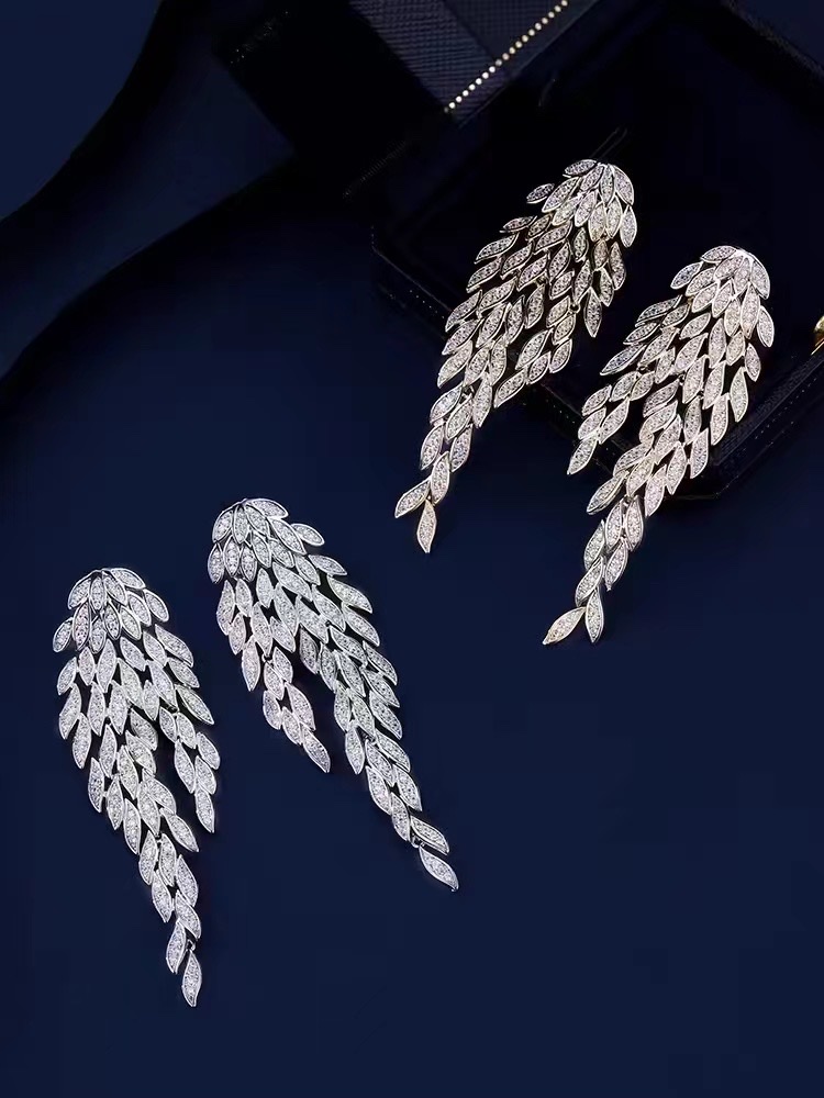 Earrings Women's Long Temperament High Quality Accessories Women's Long Temperament Studs Women's Long Temperament Elegant Unique Design Exquisite Earrings Gift Selection