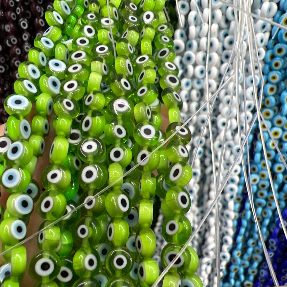 6厘扁眼睛珠，款式新颖,网红爆款，c出于外贸 如土耳其等国家 信仰珠饰详情图2