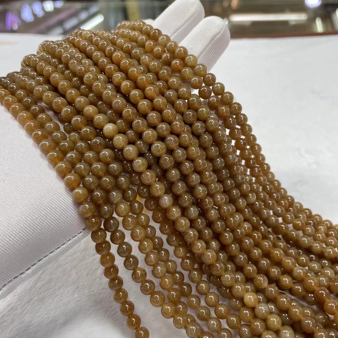 Natural Hetian jade Qiemo sugar material 6mm108 Buddhist prayer beads bracelet pendant. The material is clean, lustrous and fine, suitable for both men and women, high quality details Picture