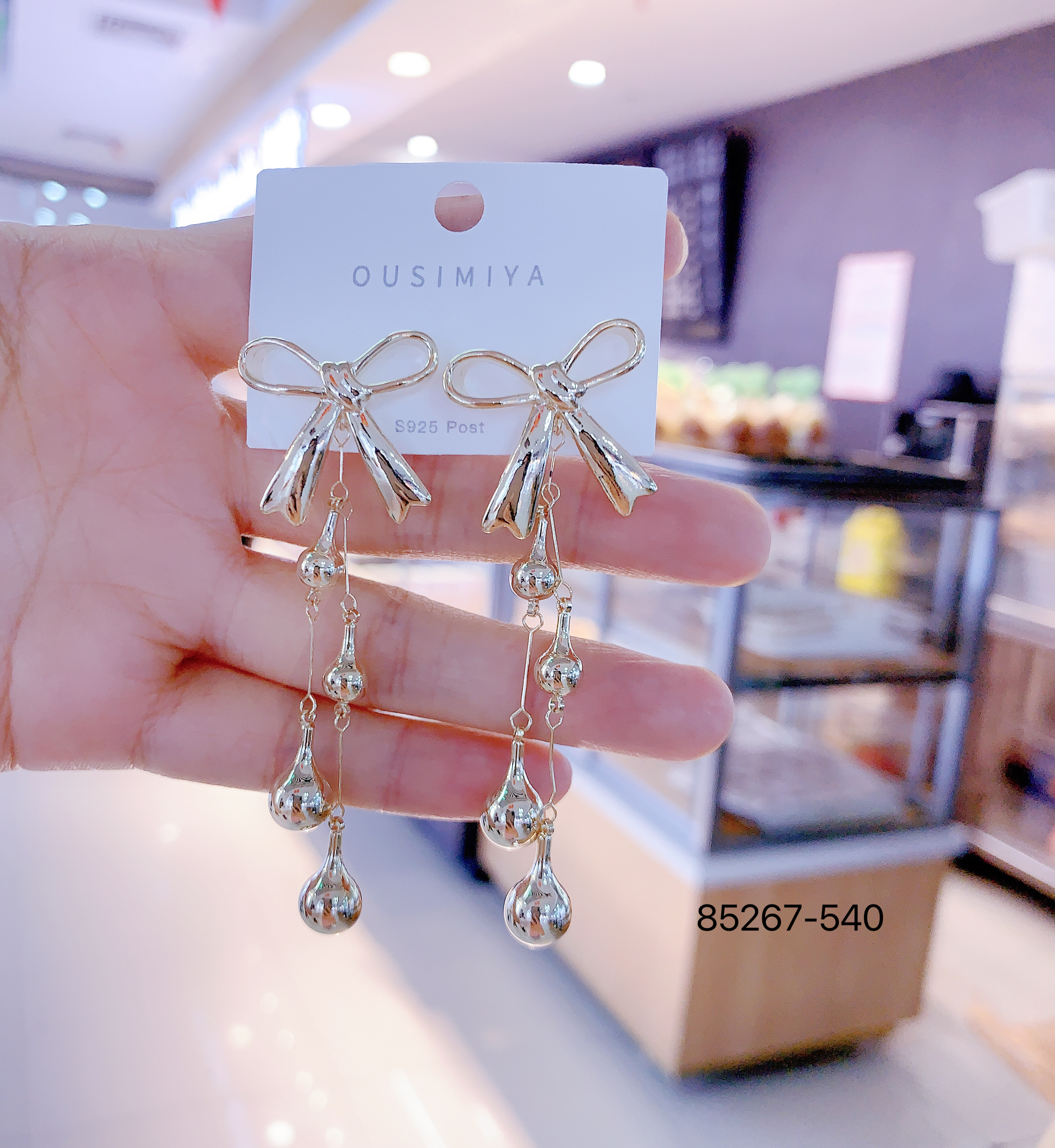 时尚韩版潮流蝴蝶结耳环