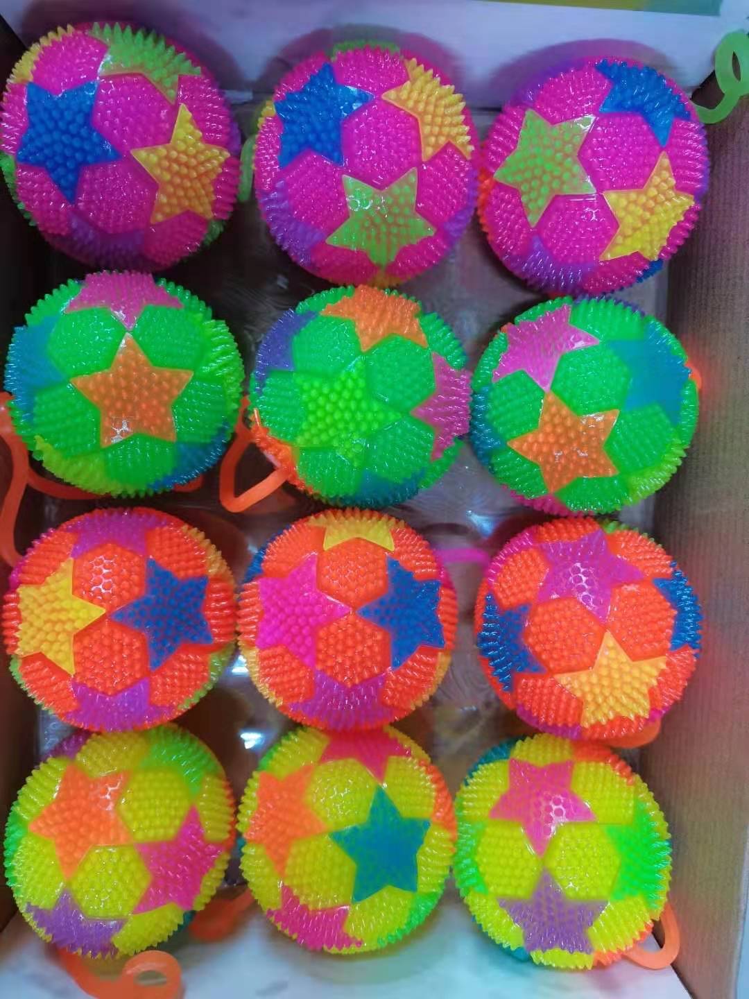 6.5按摩球 哨子球 发光儿童玩具发光玩具地摊摆摊玩具详情图4