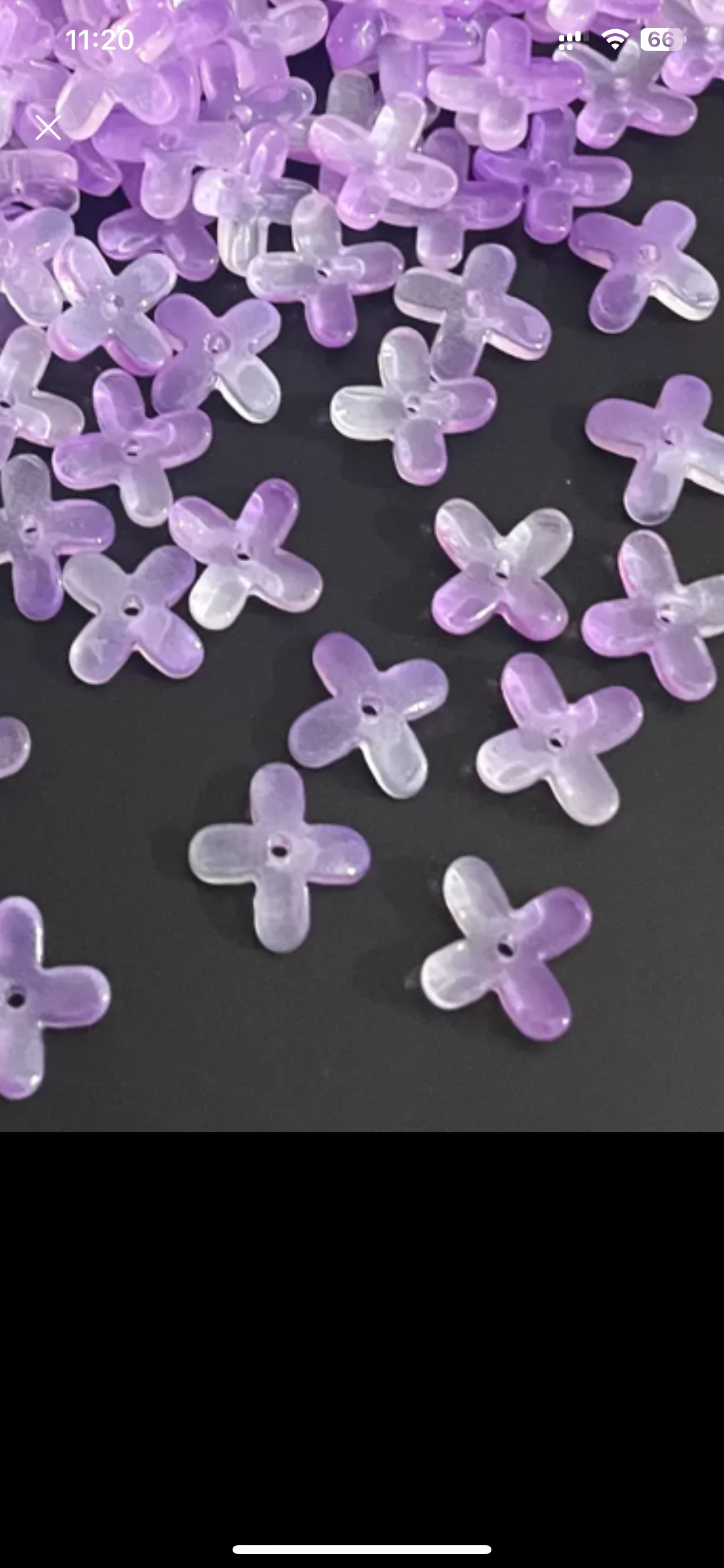 捷克琉璃12mm桂花四瓣花DIY手工发簪材料捷克琉璃发饰花托 细节图