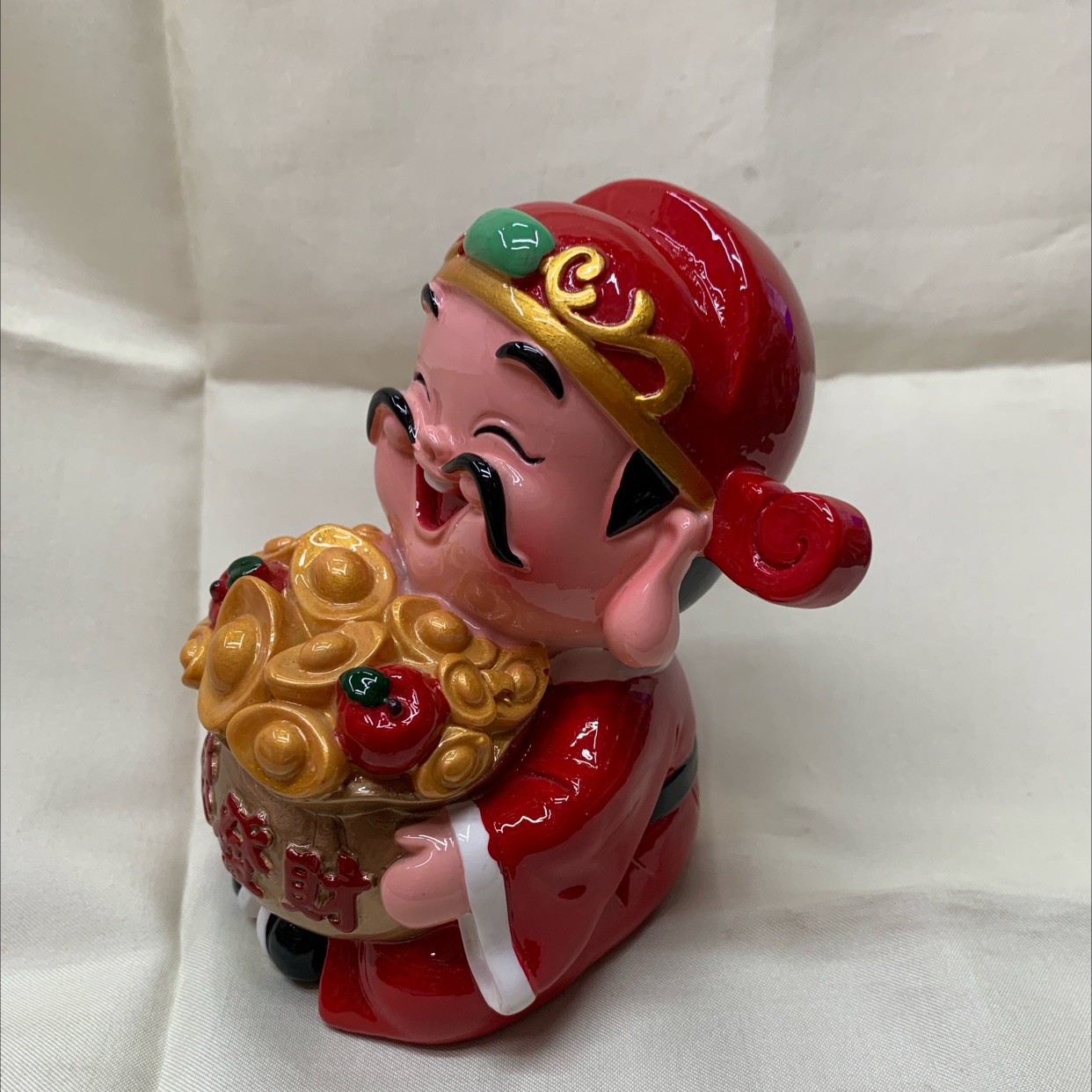 CAI's exquisite resin material hand-painted handicrafts 20237 Peace and Wealth God Small Ornaments details Picture