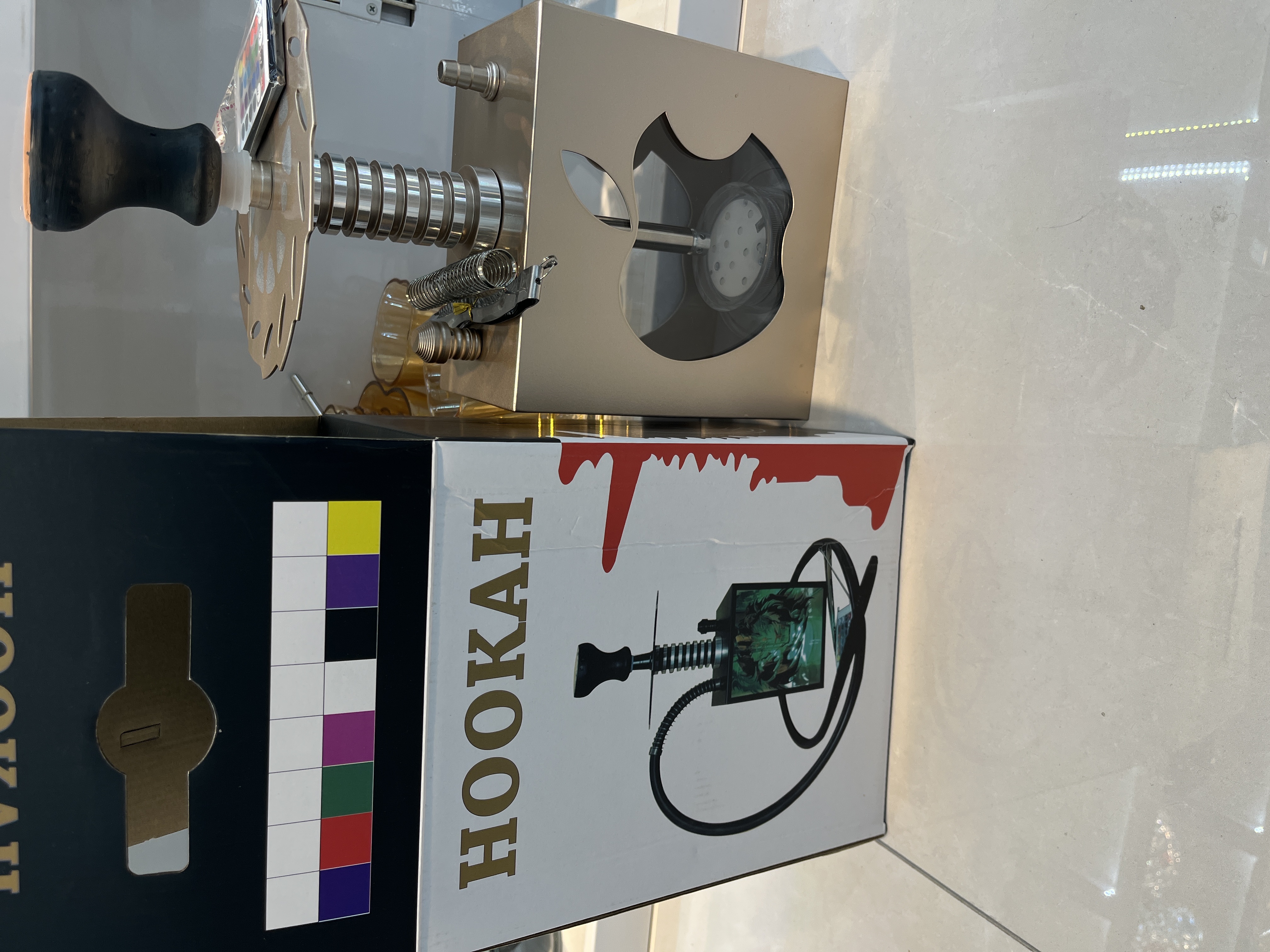 Unique design collectibles of hookah foil metal iron candlesticks and hookah smoking tools in the 2D anime One Piece theme model toy zou suxianA02 Item Picture
