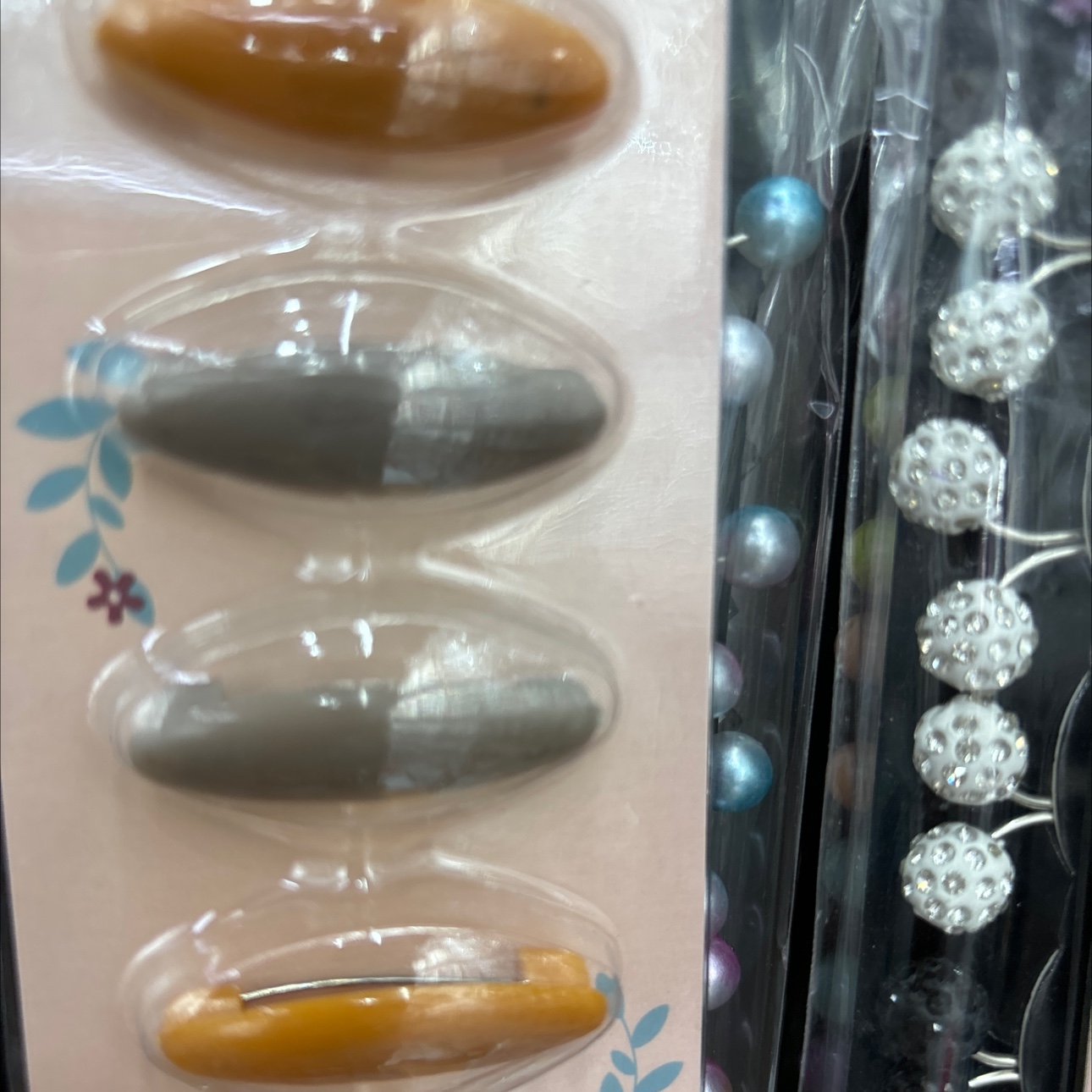 2024新款小平板彩色安全别针8个装穆斯林头饰产品图