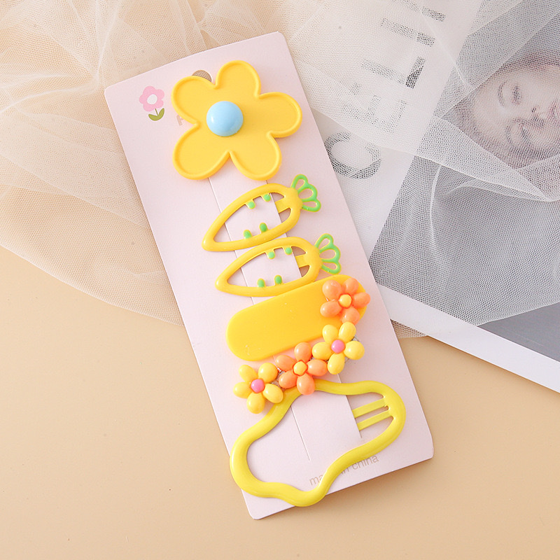 贝利饰品新款儿童女童花朵云朵套装女孩侧边刘海夹宝宝后脑勺碎发发夹发饰 详情图6