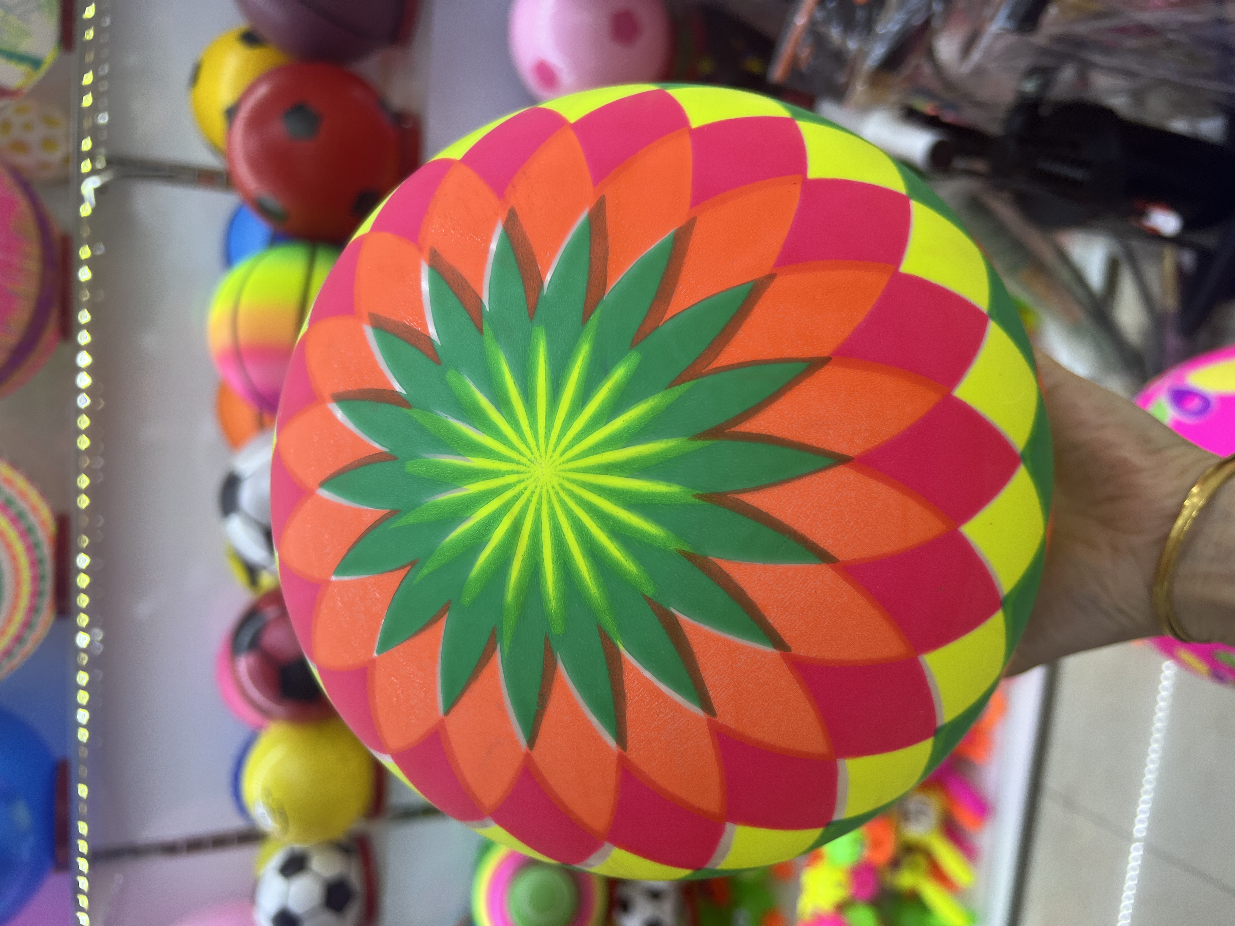 6-9寸贴标球定制版贴标充气玩具白底实物图