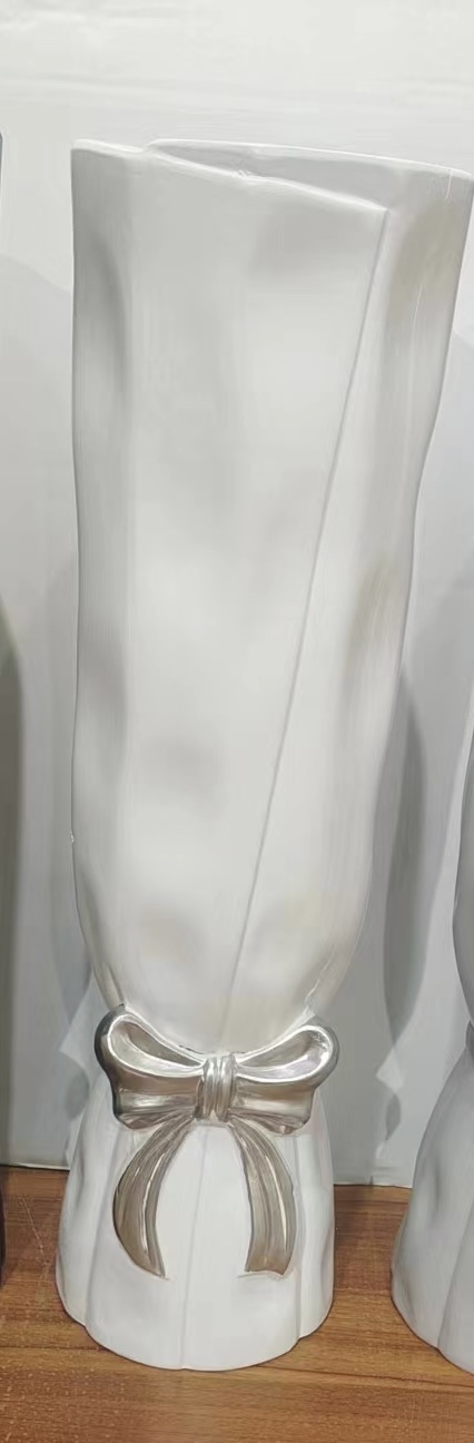 ins奶油风花瓶手捧花束陶瓷摆件客厅电视柜插花 北欧摆设详情图3