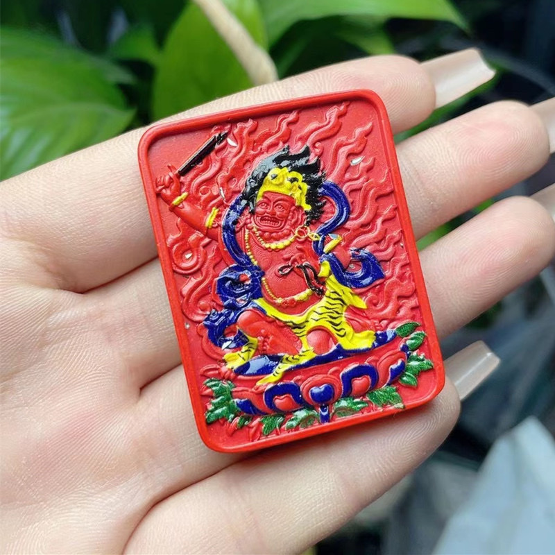 Wholesale jewelry of natural high-content cinnabar and red sand painted zodiac signs and eight guardian deities of the zodiac Buddha Specification image