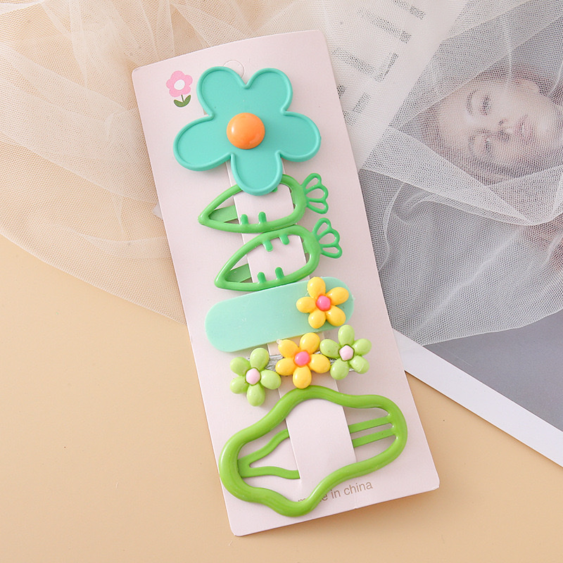 贝利饰品新款儿童女童花朵云朵套装女孩侧边刘海夹宝宝后脑勺碎发发夹发饰 详情图5