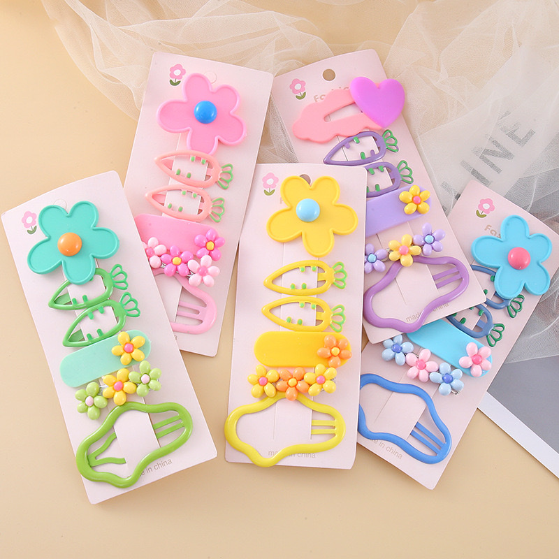 贝利饰品新款儿童女童花朵云朵套装女孩侧边刘海夹宝宝后脑勺碎发发夹发饰 详情图3