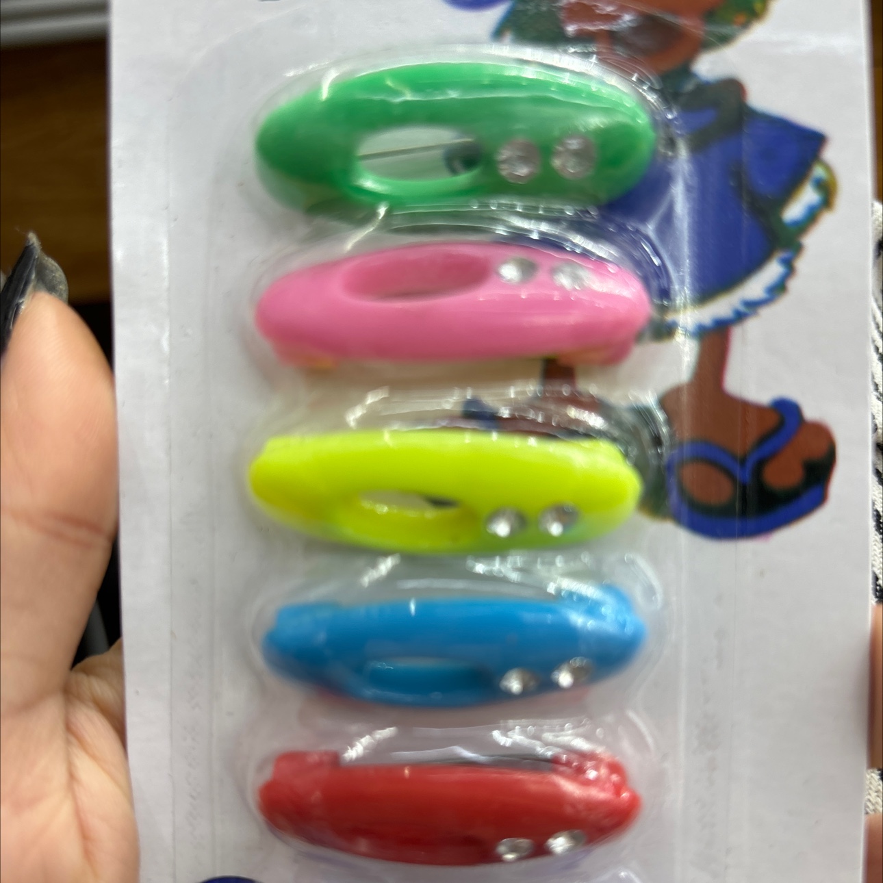 带钻安全别针2024新款彩色别针吸塑包装穆斯林头饰女士饰品产品图