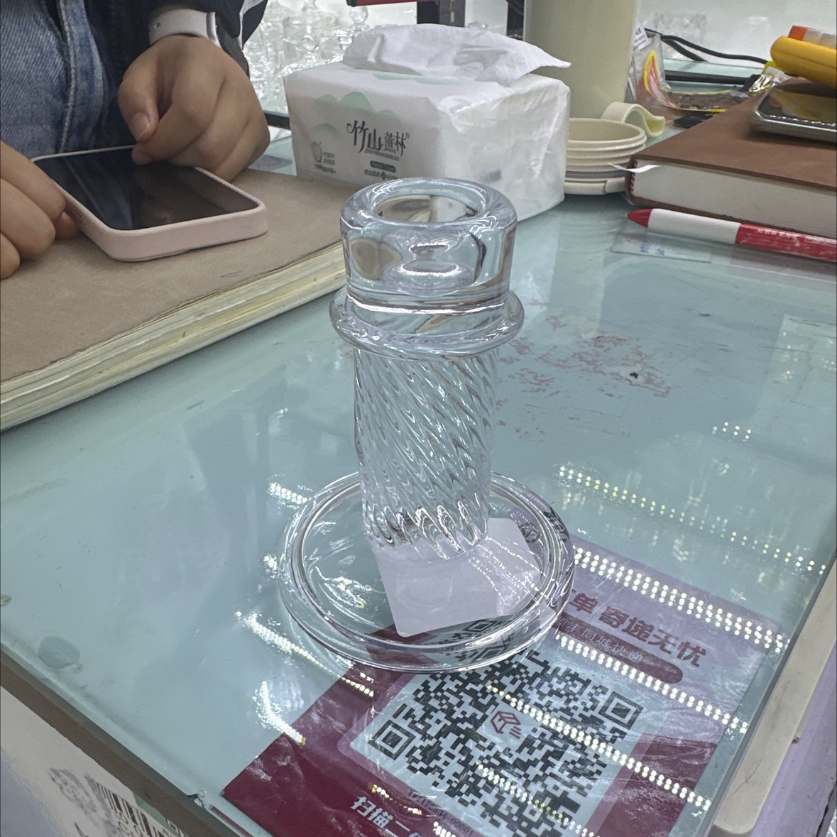 European-style simple glass candlesticks, wedding candles, candlesticks, candlelight dinner glass candlesticks