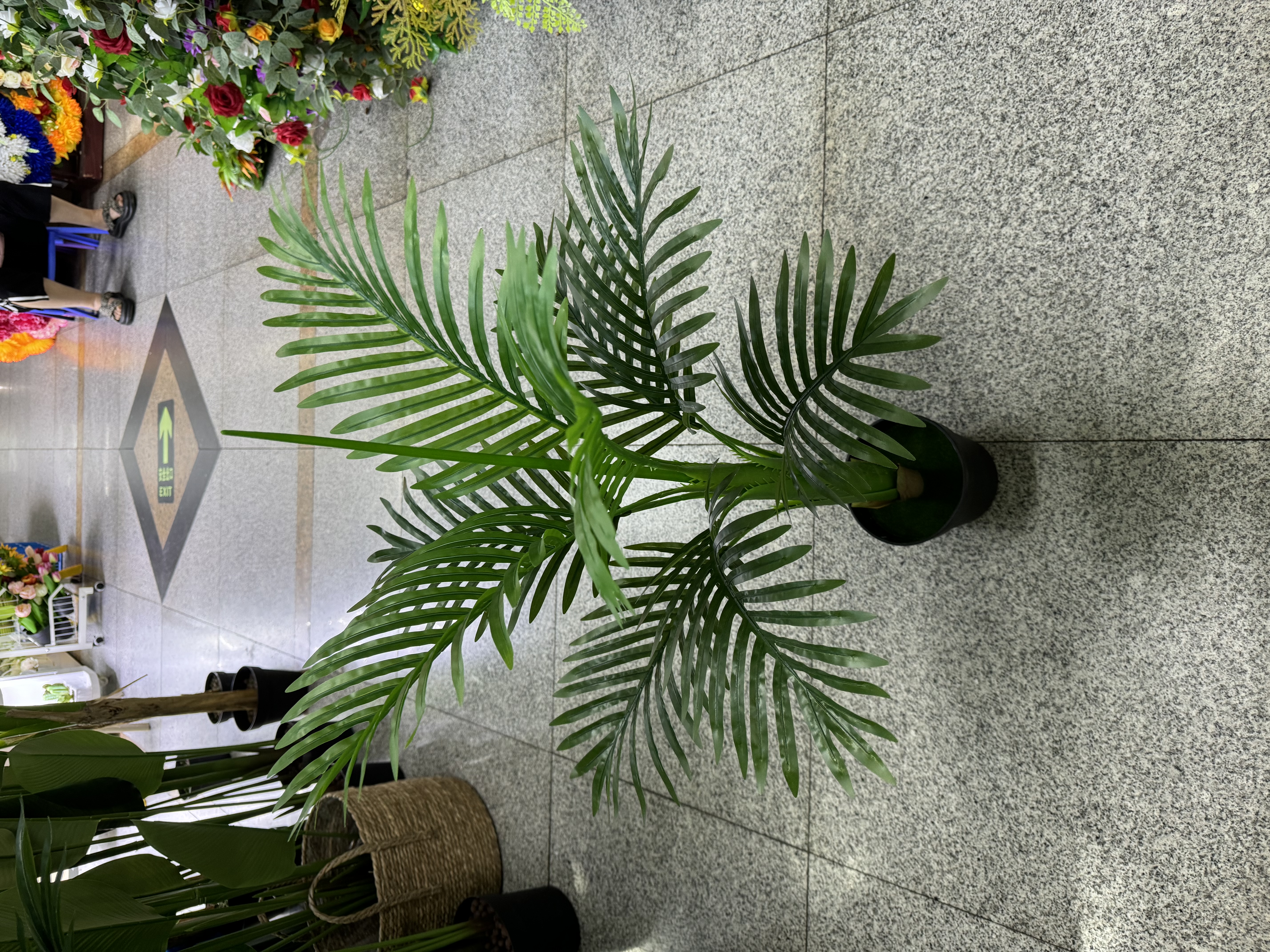 Factory direct sales of 0.9m artificial mini Chrysalidocarpus indicus, artificial green plants, artificial trees, artificial plant ornaments, indoor decorations, green plant potted plants, living room greening decorations