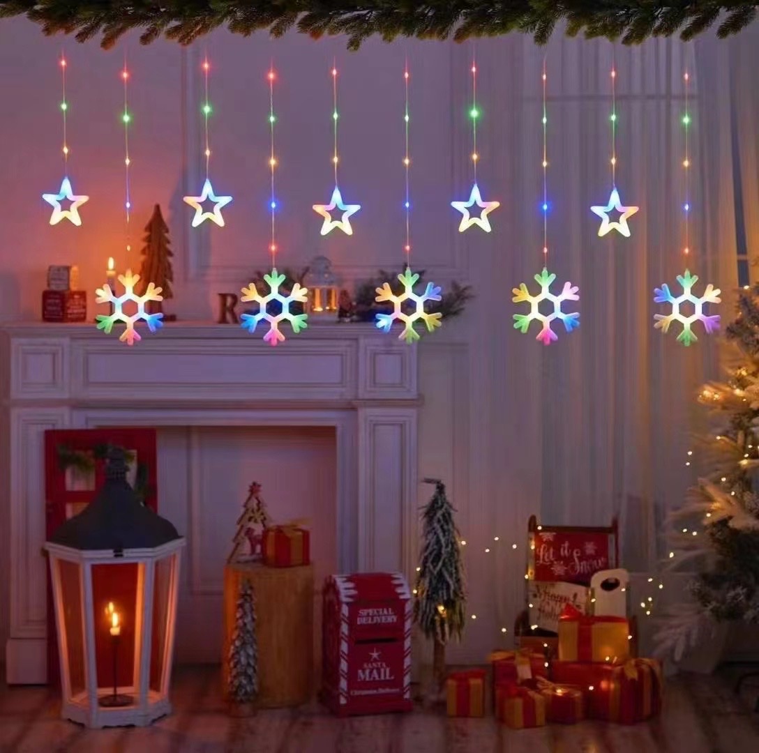 室内彩灯照明灯串 多种造型装饰 夜晚炫彩照明装饰 美观耐用环保灯串 室内窗帘搭配led灯串详情图1