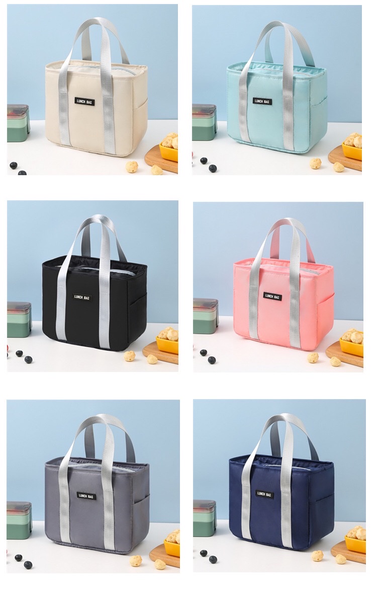 Lunch box, hand-held insulated bag, waterproof small meal bag for office workers and students, thick aluminum foil bento bag with large rice bag detail image 9
