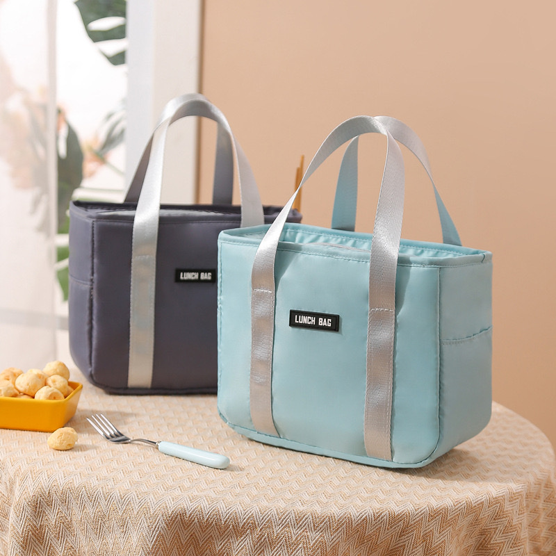 Lunch box, hand-held insulated bag, waterproof small meal bag for office workers and students, thick aluminum foil bento bag with large rice bag detail image 12