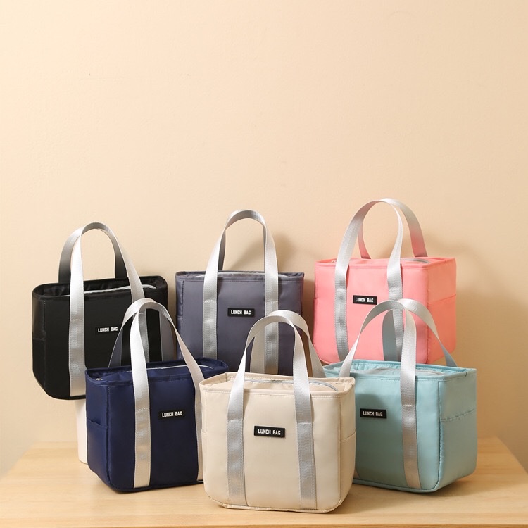 Lunch box, hand-held insulated bag, waterproof small meal bag for office workers and students, thick aluminum foil bento bag with large rice bag detail image 4