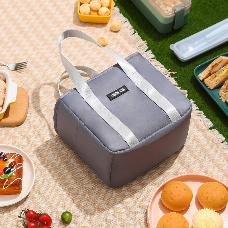 Lunch box, hand-held insulated bag, waterproof small meal bag for office workers and students, thick aluminum foil bento bag with large rice bag detail image 13