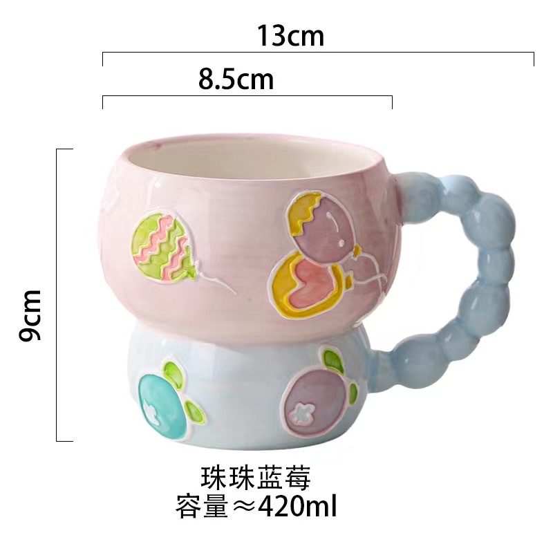 创意马克杯家用小众设计感陶瓷水杯高颜值早餐杯牛奶杯咖啡杯子马克杯细节图