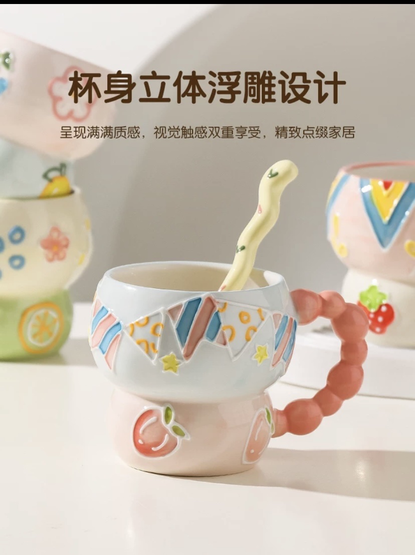 创意马克杯家用小众设计感陶瓷水杯高颜值早餐杯牛奶杯咖啡杯子马克杯详情图4