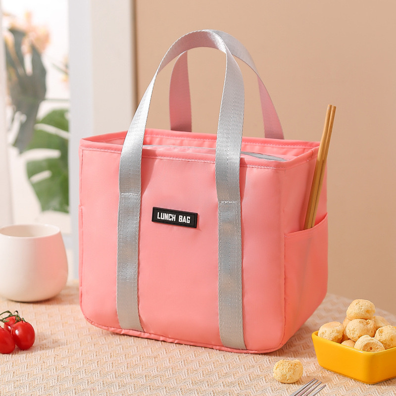 Lunch box, hand-held insulated bag, waterproof small meal bag for office workers and students, thick aluminum foil bento bag with large rice bag detail image 11